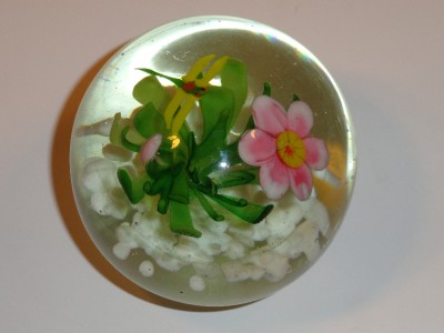 eight Dragonfly and Flowers Art glass Gentile ?