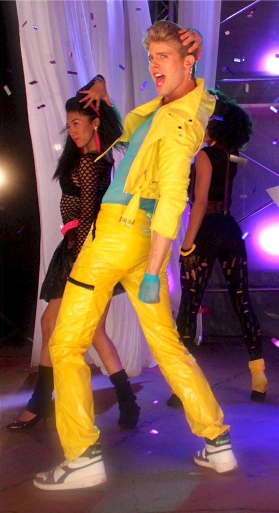 yellow parachute pants