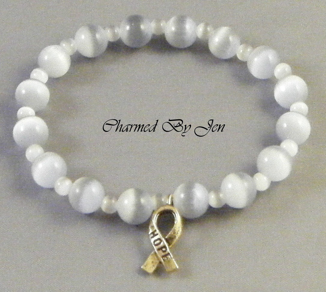 BRAIN CANCER Awareness Stretch Bracelet w/ HOPE Charm eBay