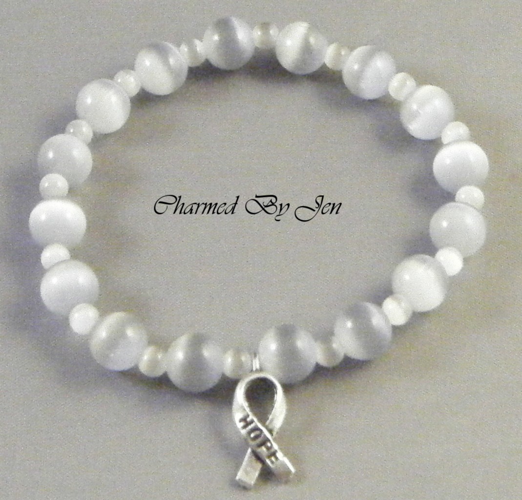 BRAIN CANCER Awareness Stretch Bracelet w/ HOPE Charm eBay