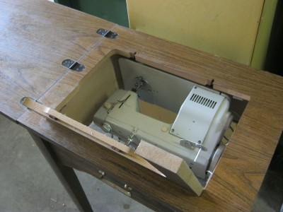 Brother Sewing Machine Mounted In Hide Away Table | eBay
