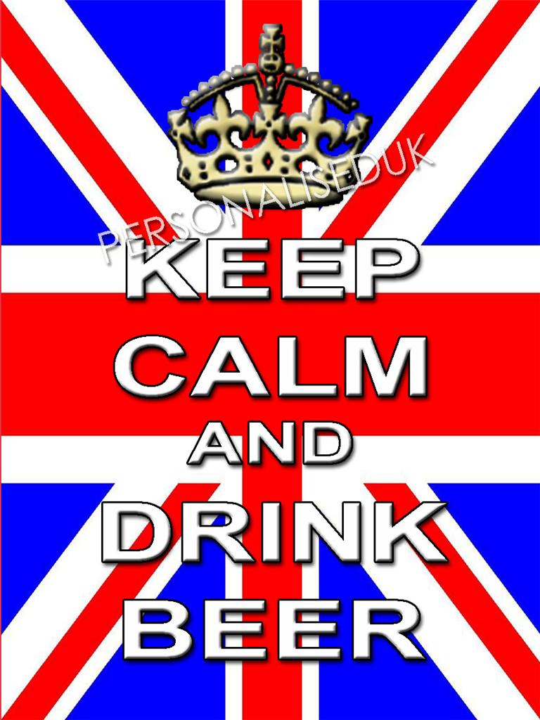 PERSONALISED 8" x 6" KEEP CALM AND DRINK BEER METAL SIGN! eBay