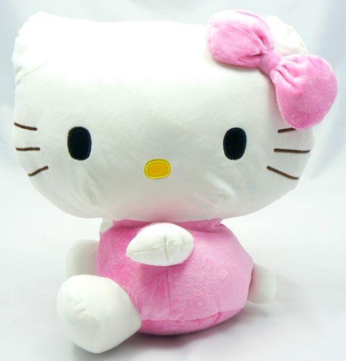 pink cat cuddly toy