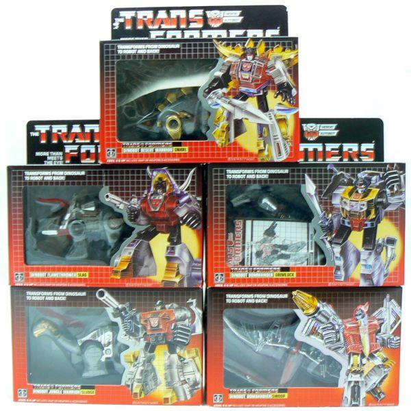 Transformers KO Reissue G1 DINOBOTS Set Of 5 Grimlock Sludge Slag