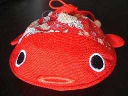 Japanese Kimono Kinchaku pouch detail