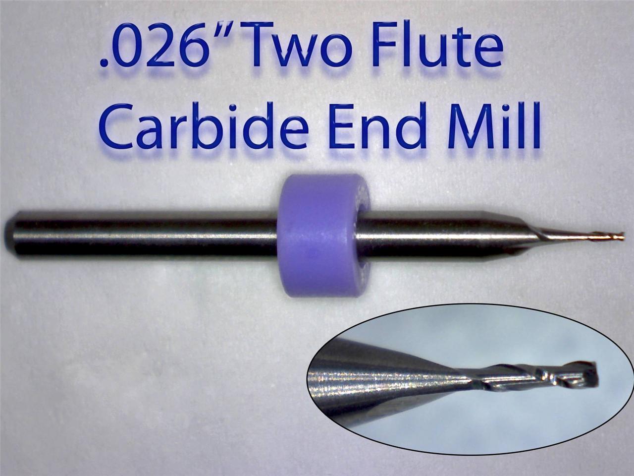 Two Flute Carbide End Mills Choose Your Size! Router Bits endmill CNC