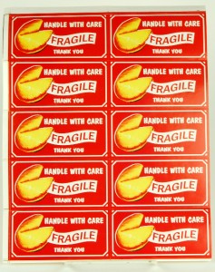 Fragile Stickers 50 Lot Fortune Cookie Labels 2 x 4 | eBay