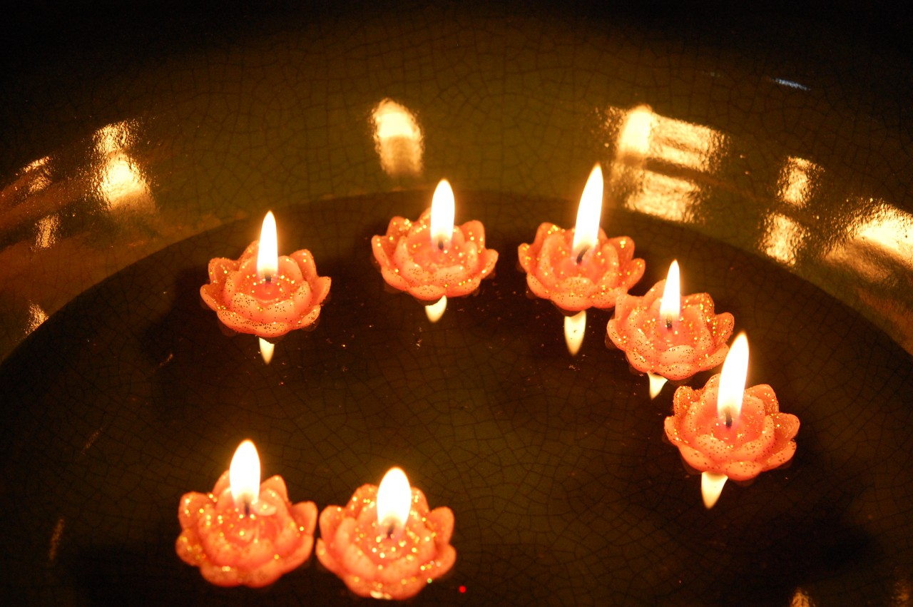 Floating Lotus Candle 28 Set Pink Flower Votive Wedding Party Lighting Gift 1.5" eBay