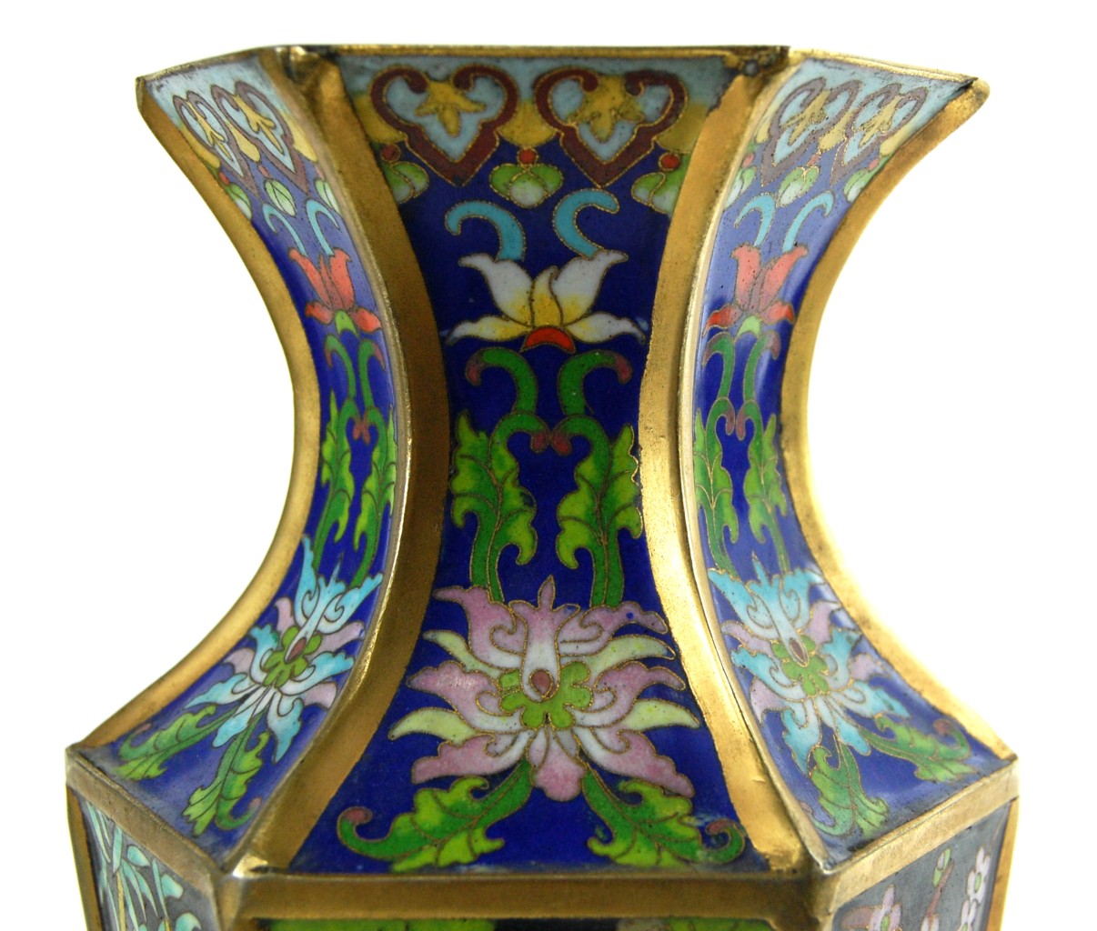 VINTAGE CHINESE CLOISONNE VASE Crane Bamboo Sakura Gift eBay