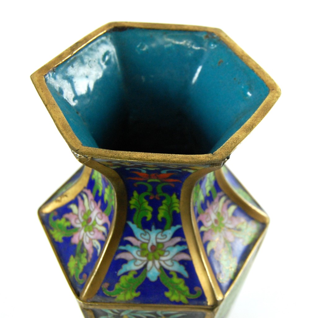 VINTAGE CHINESE CLOISONNE VASE Crane Bamboo Sakura Gift eBay