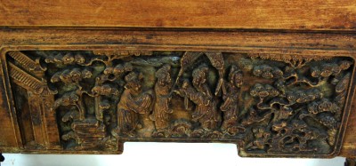 Antique Wood Headboard on Antique Hand Carved Wood Panel Chinese Headboard 7 3 Ft   Ebay