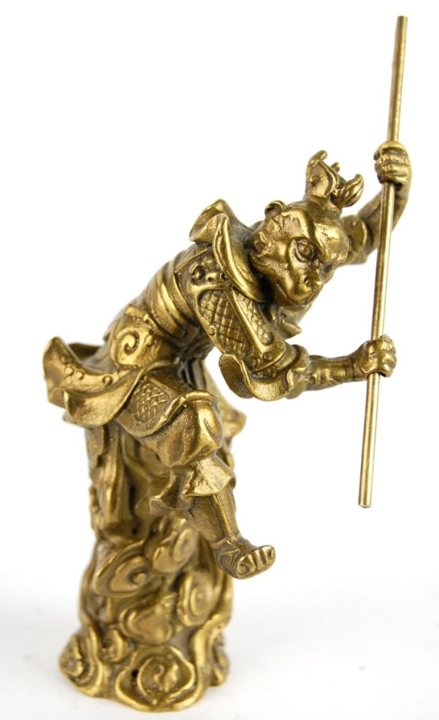 Bronze Monkey King Statue Sun Wukong Journey West Chinese Figurine Gift