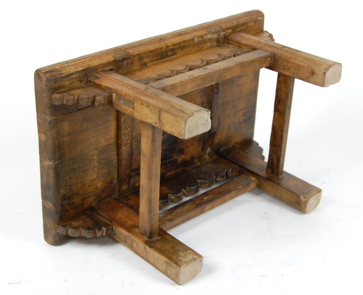 ANTIQUE CYPRESS NATURAL WOOD TABLE Display Stand 20.5" eBay