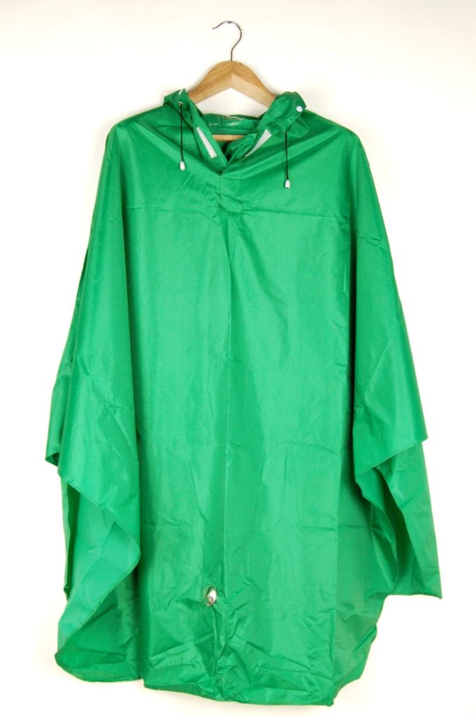 Bike Rain Poncho Green Waterproof Raincoat Bicycle Gear Hooded Cycling