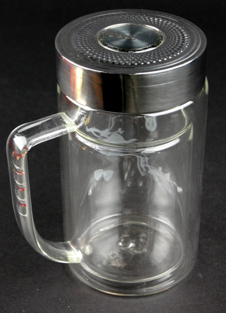 Insulated Glass Tea Thermos 9oz Teapot Travel Mug Infuser Strainer Tumbler Gift eBay