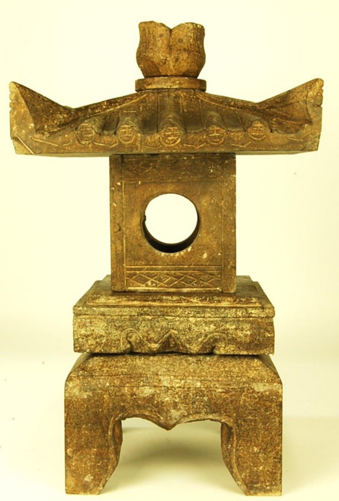 STONE PILLAR PAGODA STATUE Md Garden Home Feng Shui Chinese Décor 23x14x14" eBay