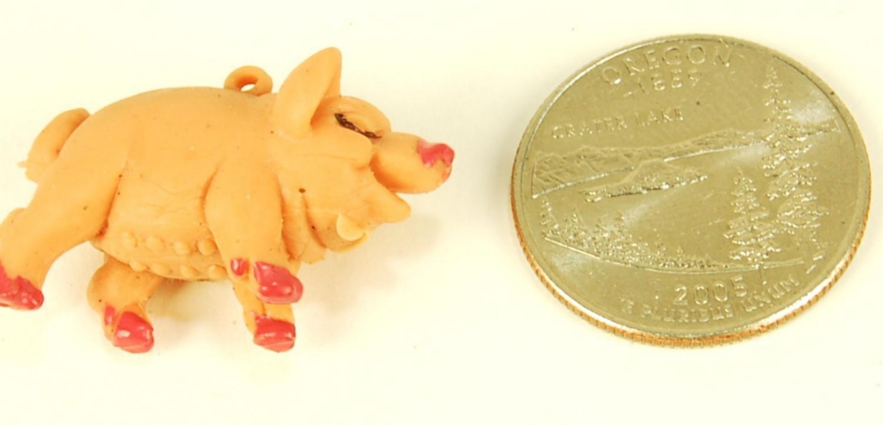 PLASTIC PIGS 10 LOT Mini Farm Animal Piglet Soft Toy Piggies Bacon