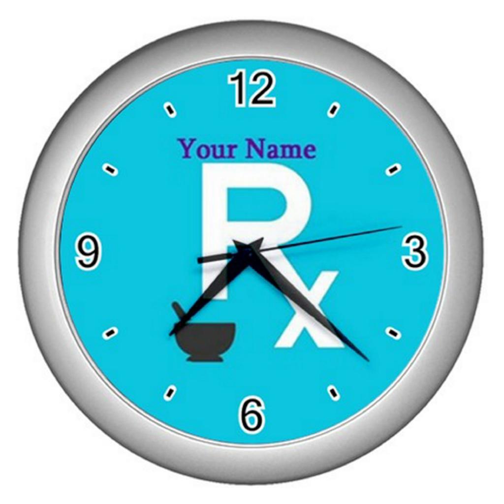 CustomRXPharmacistPharmacyPrescriptionDrug Store Wall Clock 7