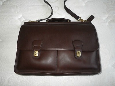 Coach Vintage Leather Business Duffle Travel Laptop Organizer Bag Briefcase USA | eBay