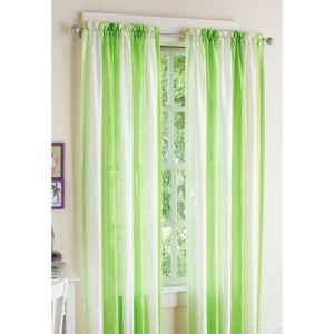 New Your Zone Crushed Ombre Curtain Panel Limegreen Ebay