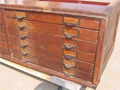  Office Furniture Dallas on Flat File Oak Metal Antique Mission Document Or Jewelry