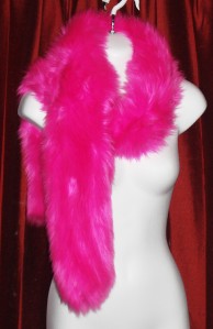 pink fur shawl