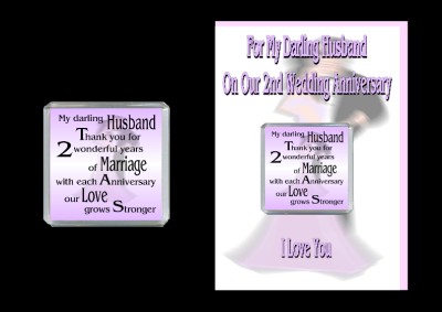 Cotton Wedding Anniversary Gifts on 2nd Anniversary Husband Card   Magnet Cotton Wedding   Ebay