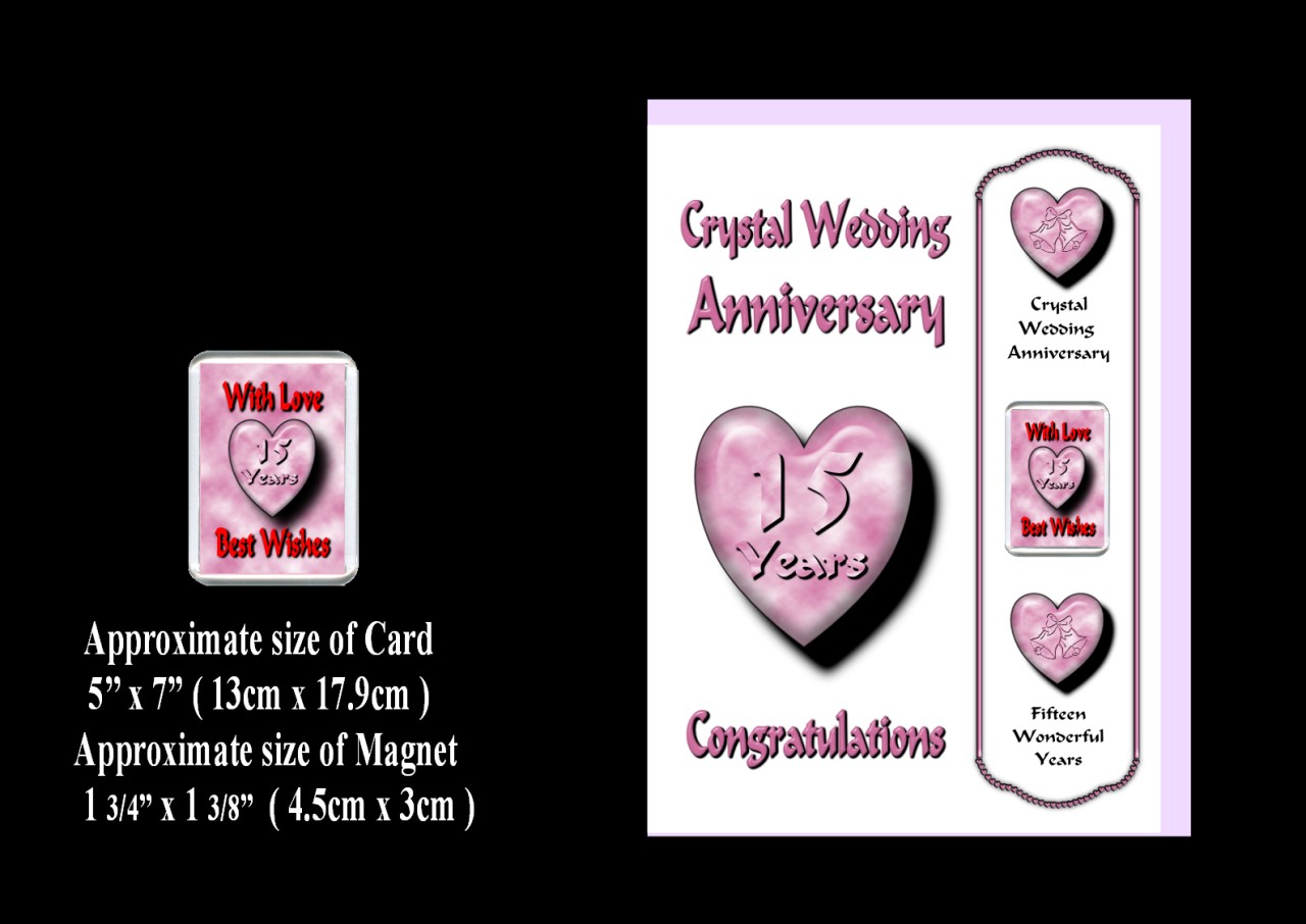 ... 29th Years - Your Wedding Anniversary Card & Magnet Gift - Family