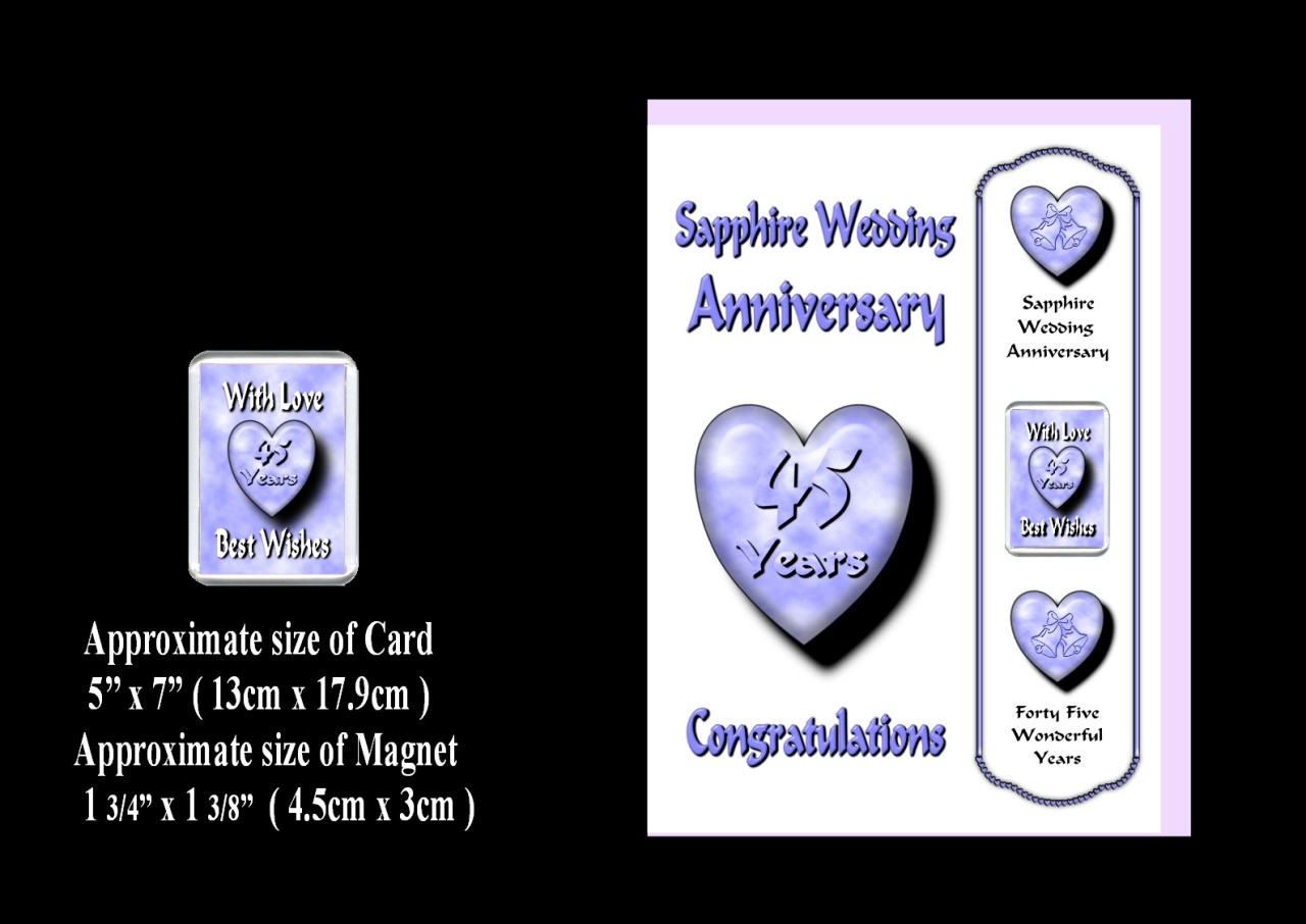 ... TO 70TH WEDDING ANNIVERSARY CARD & MAGNET GIFT FOR FAMILY & FRIENDS