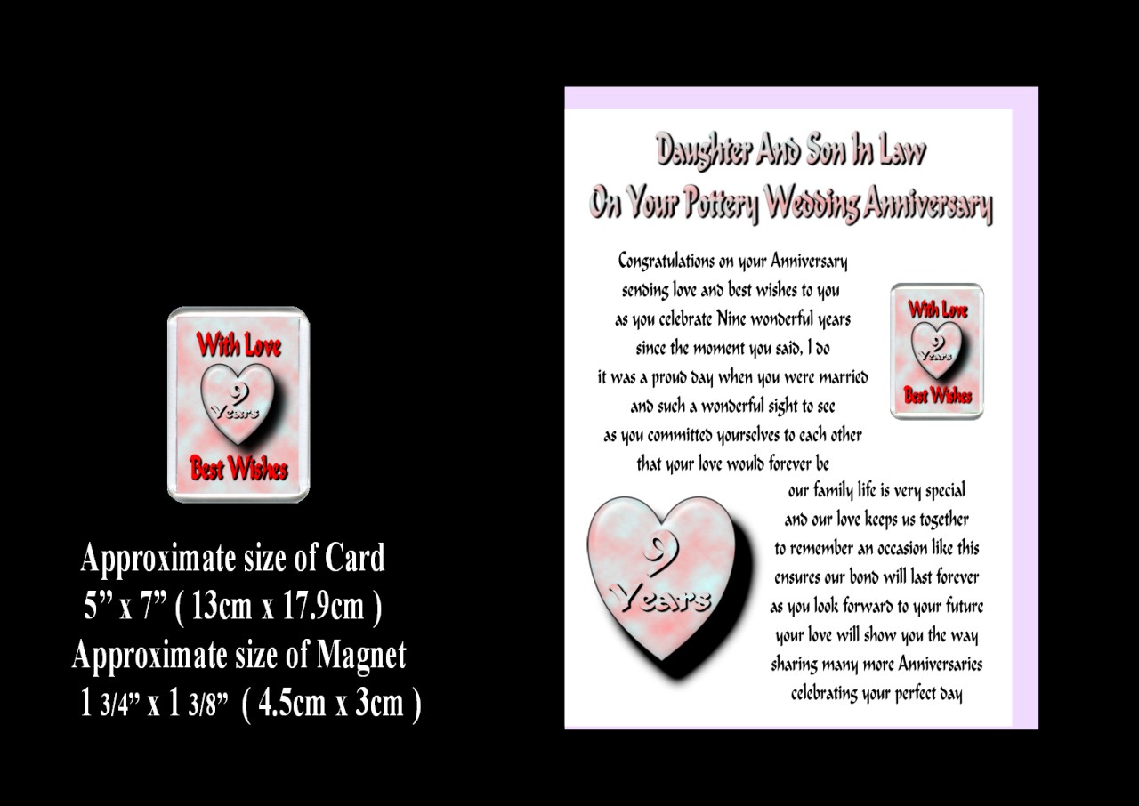 DAUGHTER-SON-IN-LAW-1ST-TO-30TH-WEDDING-ANNIVERSARY-CARD-MAGNET-GIFT