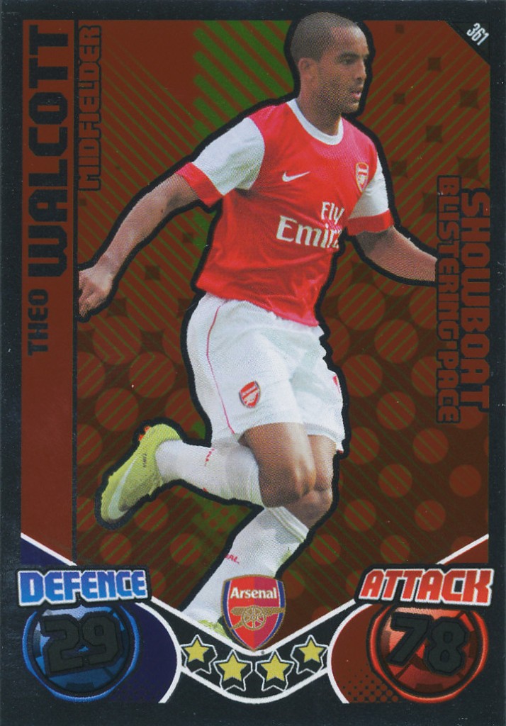MATCH ATTAX 10/11 THEO WALCOTT SHOWBOAT ARSENAL