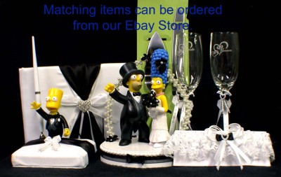 Wedding Cake Server  Knife on Simpsons Lot Wedding Cake Knife Server Glasses Garter 1   Ebay