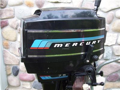 MERCURY 7.5 HP OUTBOARD MOTOR w/ THUNDERBOLT IGNITION