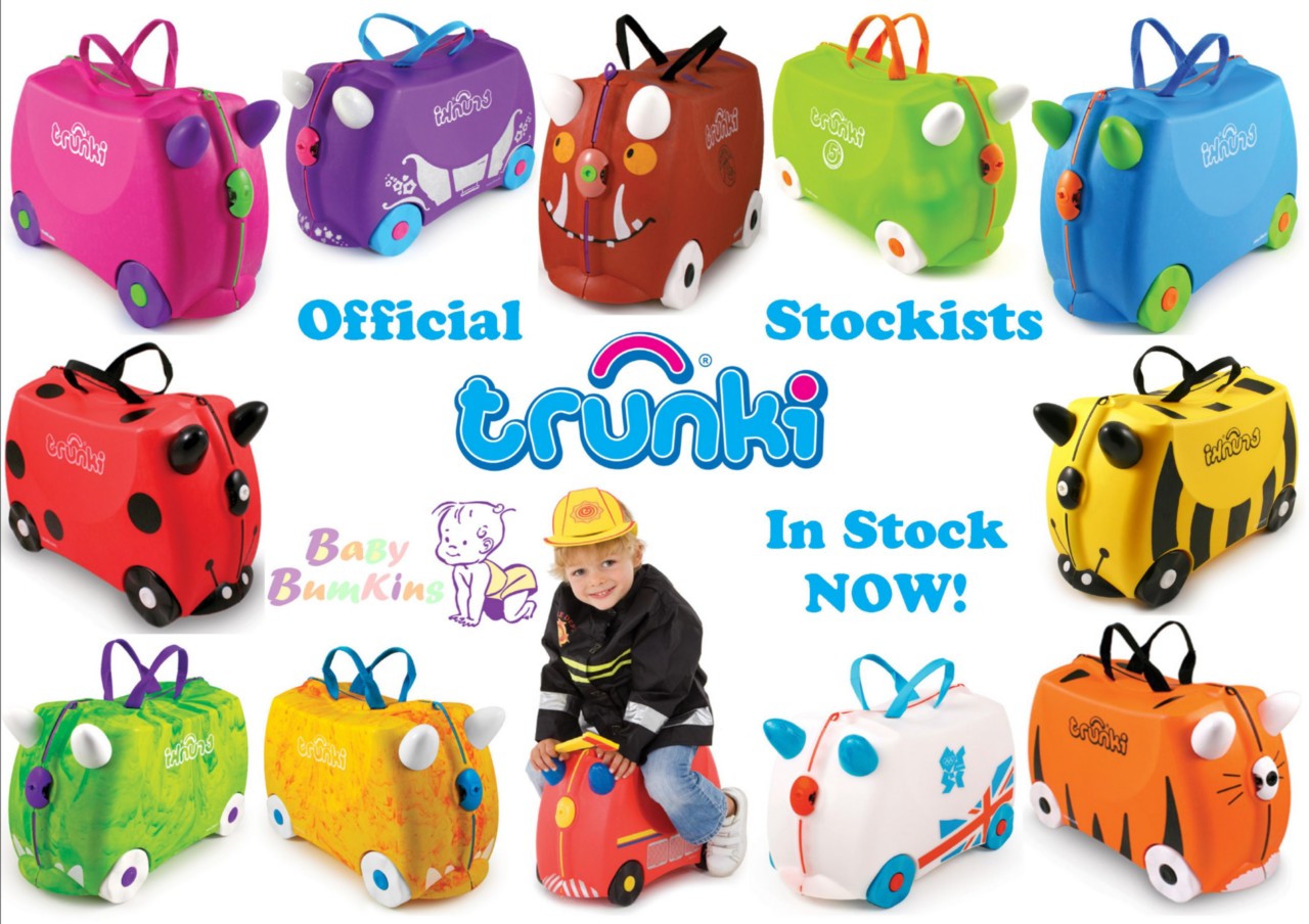 *New Childrens Trunki Ride On Suitcase Kids Hand Luggage