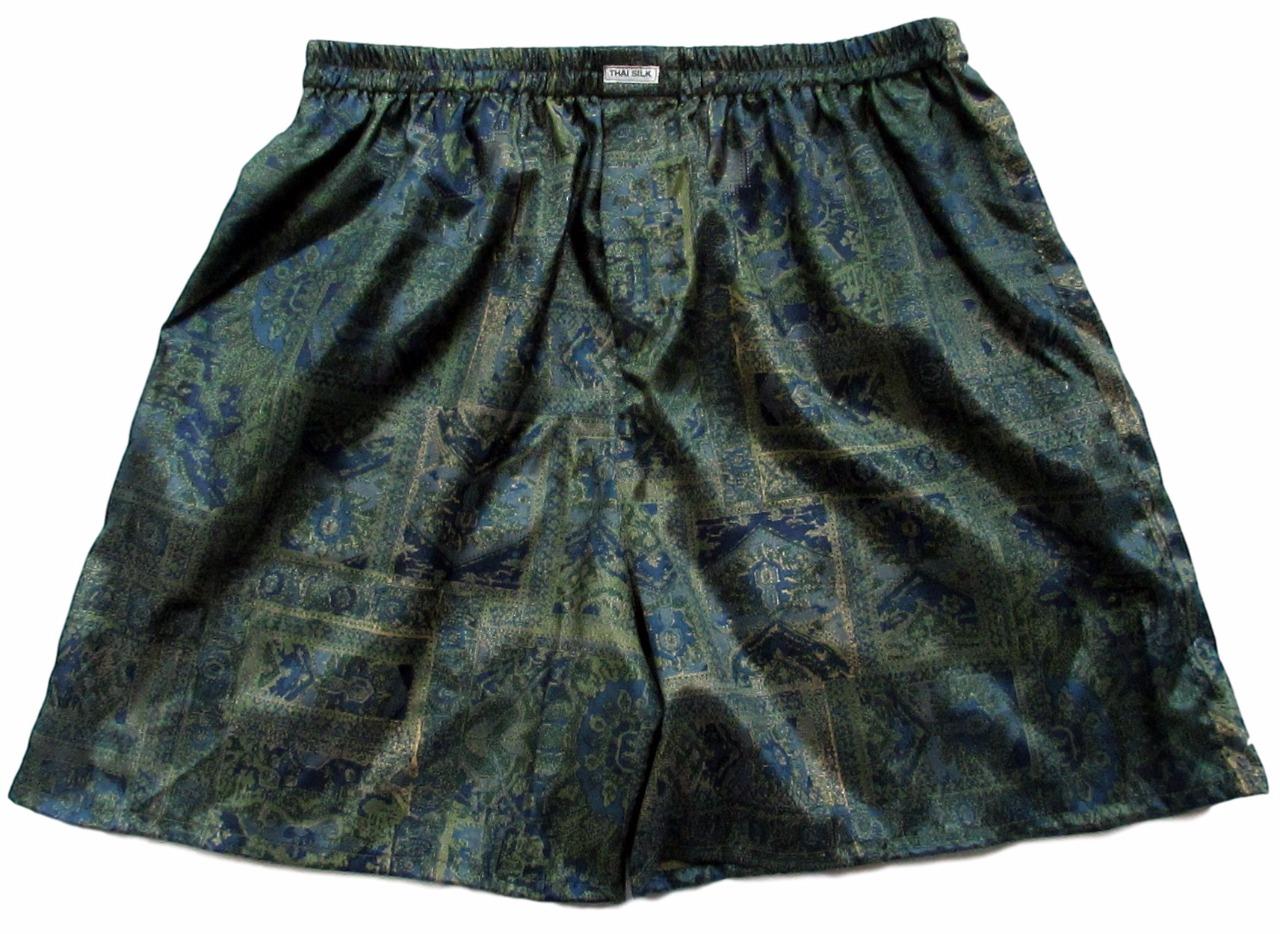 Mens Thai Silk Paisley Loose Boxer Shorts / 36" 39" / XL / Sleepware Underwear eBay