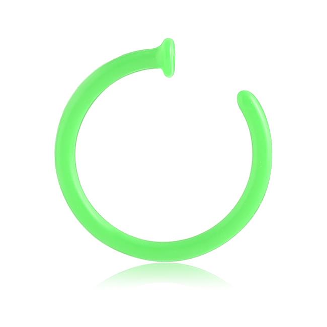 Bioflex Open Nose Ring Hoop Choose Your Color, Choose Your Size 18G