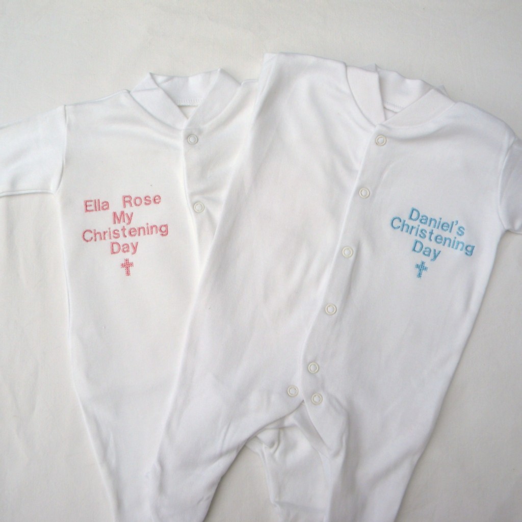 Personalised baby clothes uk cheap christening