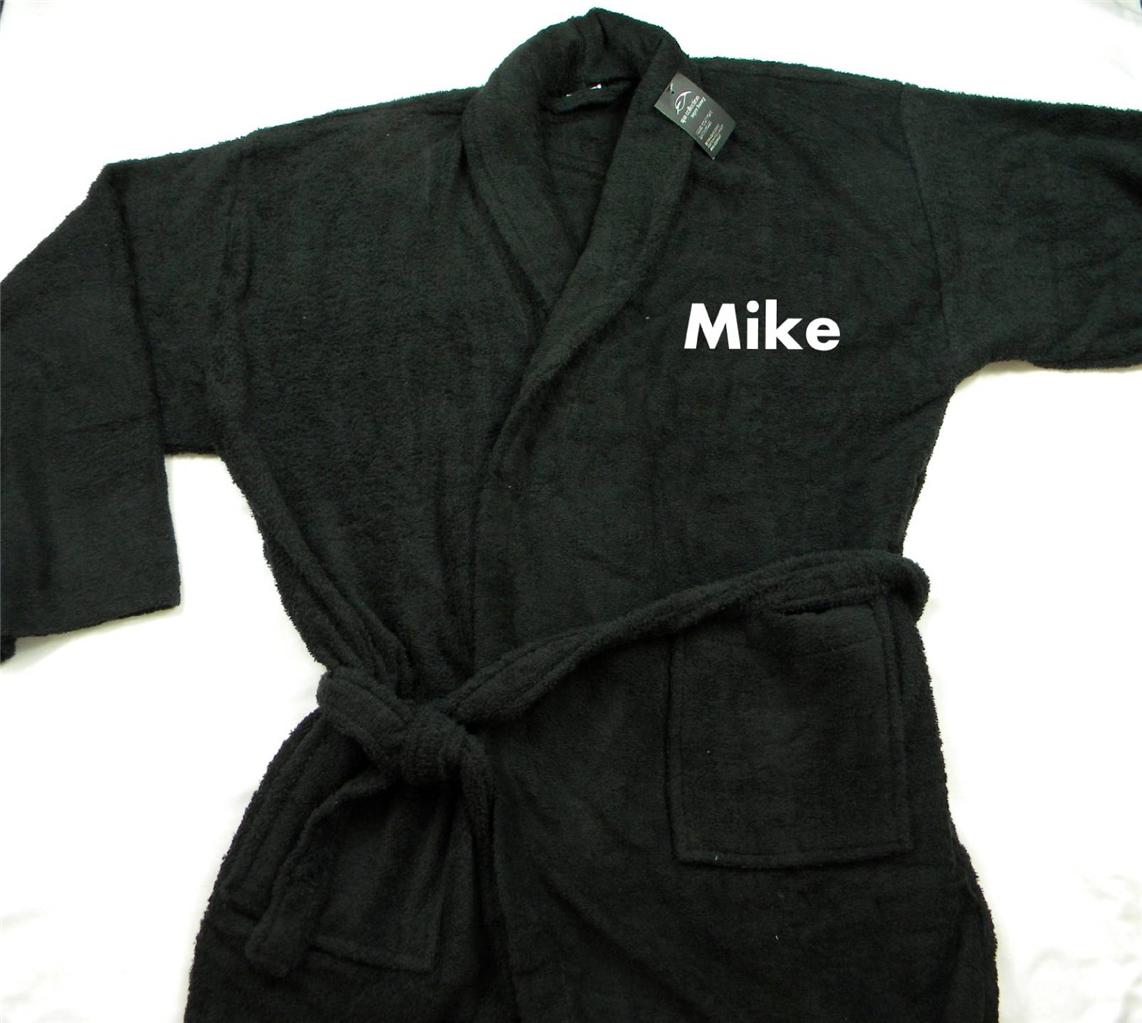 personalised mens bathrobe