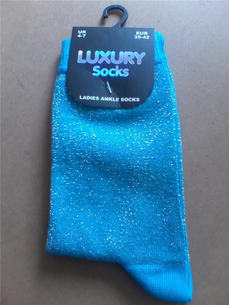 Luxury ladies & girls glitter sparkle coloured ankle socks size 47 Brand New eBay