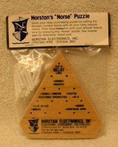 NORSTAN'S ELECTRONICS, INC VINTAGE ADVERTISING PUZZLE