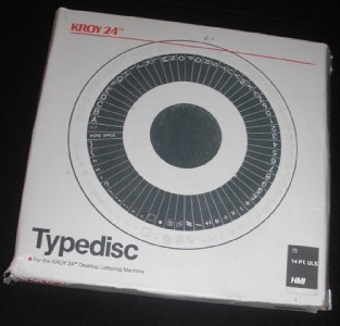 Kroy 24 Typedisc For Lettering Lable Machine Part Sytem On Popscreen