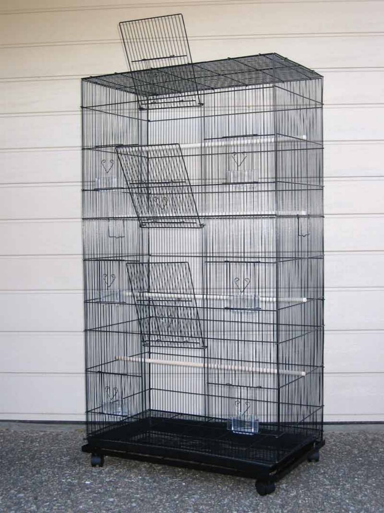 Large Tower Tall Flight Cage Stand on Castors
