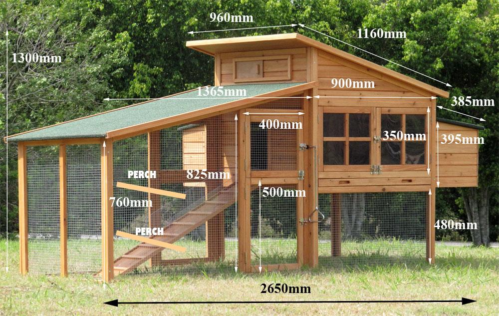 Details about XLARGE Chicken Coop Rabbit Hutch Ferret Cage Hen Chook ...