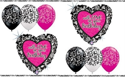 Damask Baby Shower Decorations on Birthday Balloons Damask Black White Party Decorations Supplies   Ebay