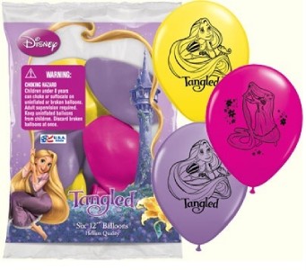 Tangled Birthday Party Supplies on Disney Rapunzel Birthday Party Supplies Latex Balloons Tangled