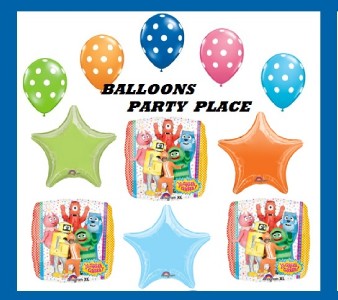 Blues Clues Birthday Party Supplies on Birthday Dance Party Balloon Polka Dots Supplies Lime Blue Orange