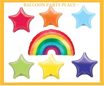 Rainbow Birthday Party Supplies on Rainbow Birthday Party Supplies Balloon Decorations Red Blue Green
