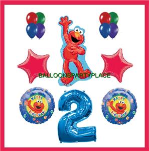 Elmo With Balloons