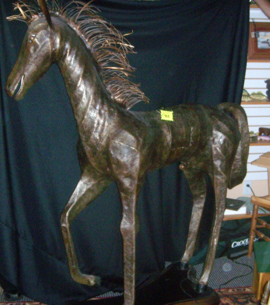 Horse Life Size Sculpture Metal and Paper Mache' eBay
