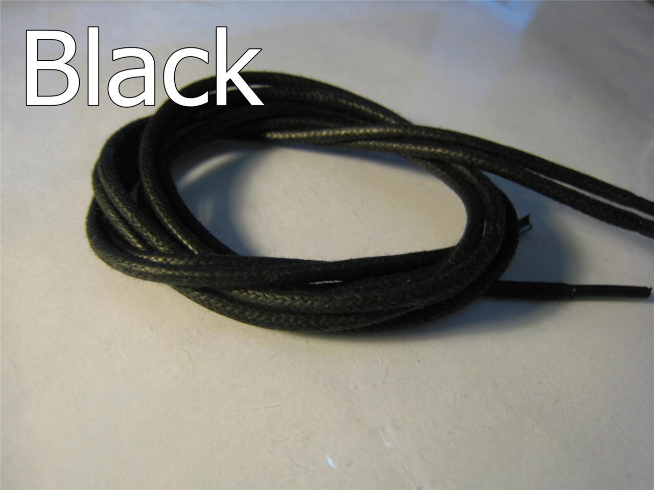 black cotton shoelaces